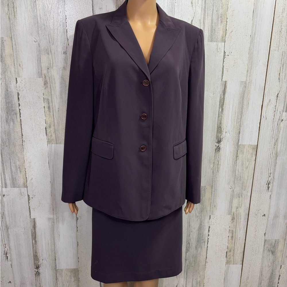Preston & York Vintage Purple Blazer and‎ Skirt Set Suit